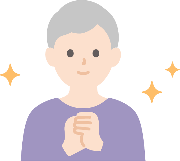 キラキラと輝いた表情の女性の画像